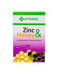 APTEEKKI Zinc & Honey 30 tabl